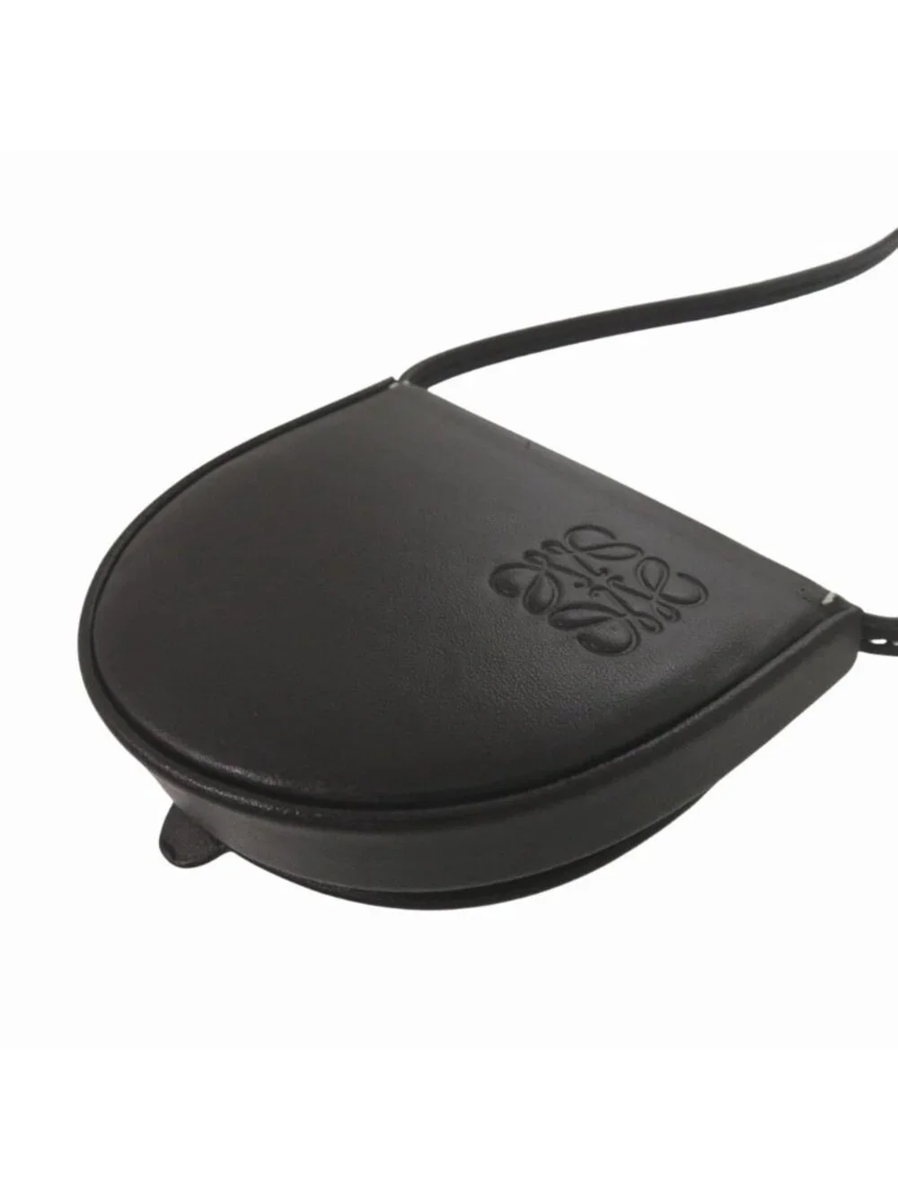 Loewe Anagram Shoulder Strap Calf Black Coin Case